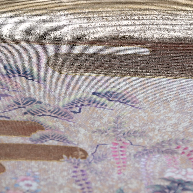 Japanese kimono used sash belt (hukuro-obi) 100% silk / T297