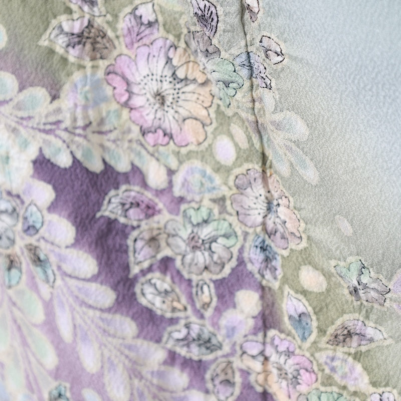 Japanese kimono (Tsukesage) L-size 100% silk / B32