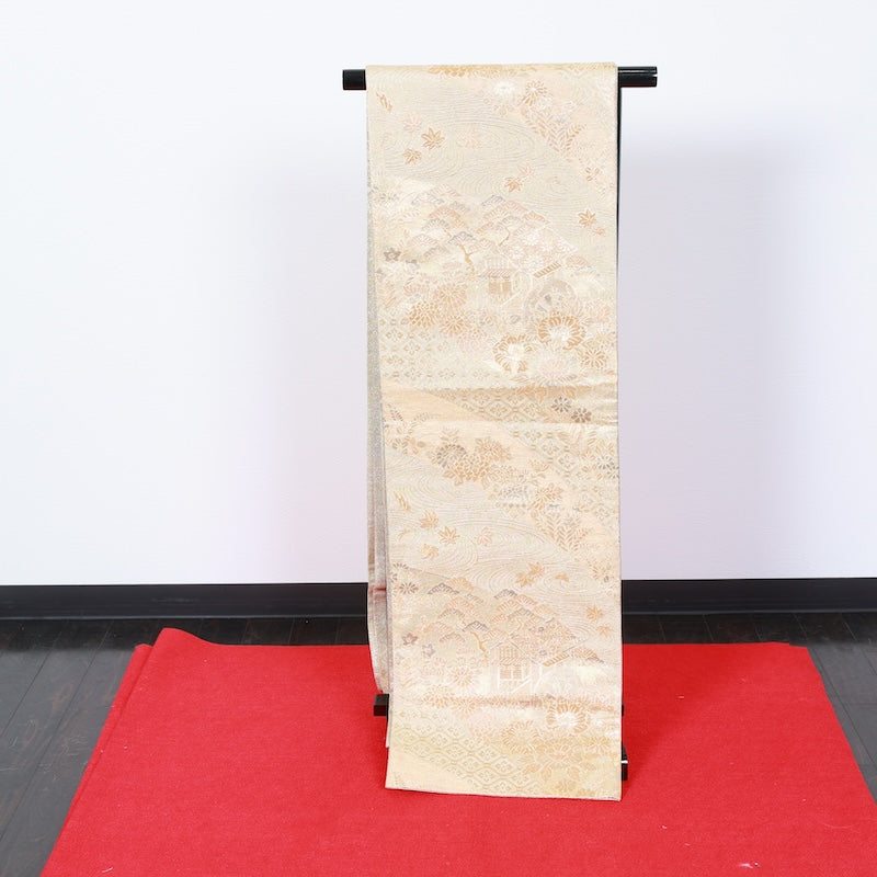 Japanese kimono used sash belt (hukuro-obi) 100% silk / T321