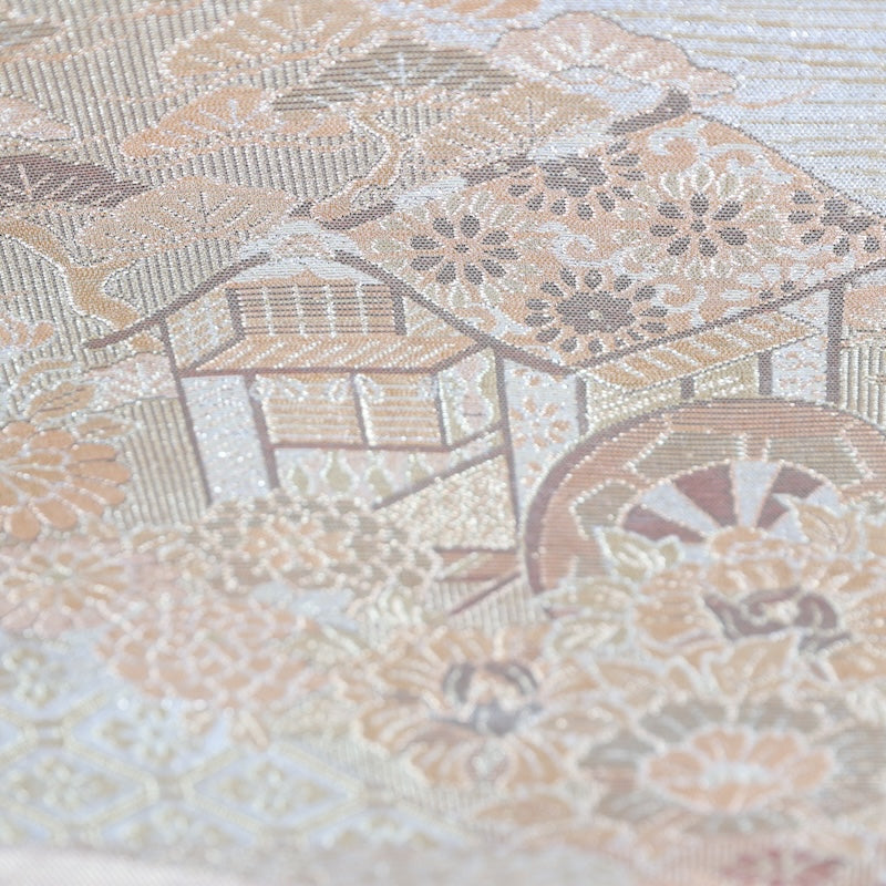 Japanese kimono used sash belt (hukuro-obi) 100% silk / T321