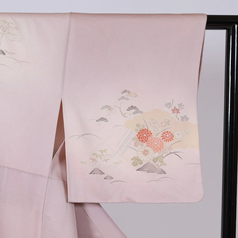 Japanese kimono (Tsukesage) M-size 100% silk / B33