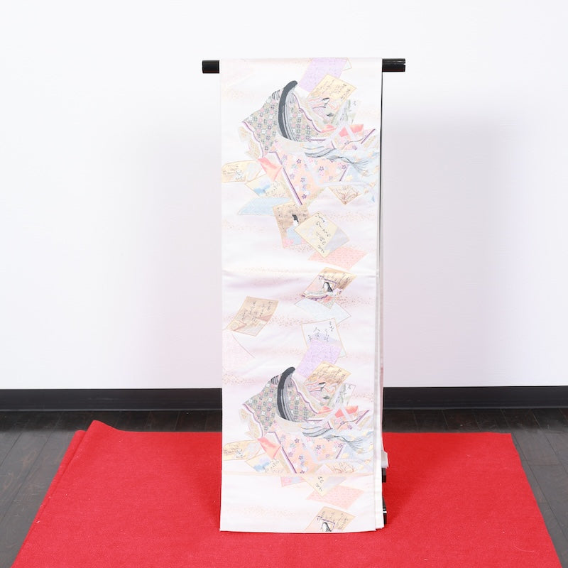 Japanese kimono used sash belt (hukuro-obi) 100% silk / T420
