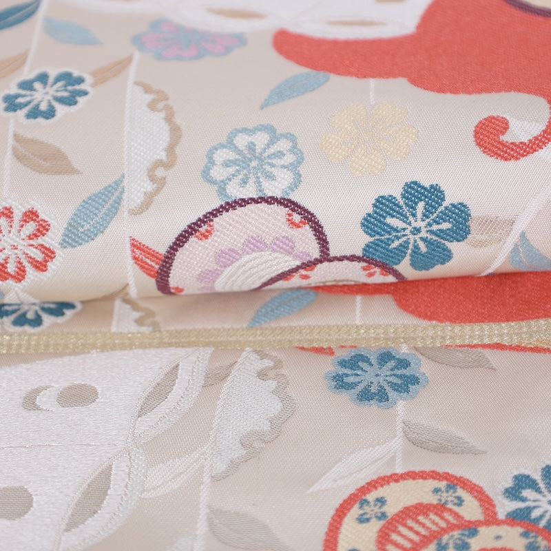 Japanese kimono used sash belt (hukuro-obi) 100% silk / T316