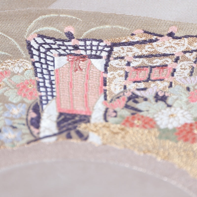 Japanese kimono used sash belt (hukuro-obi) 100% silk / T315