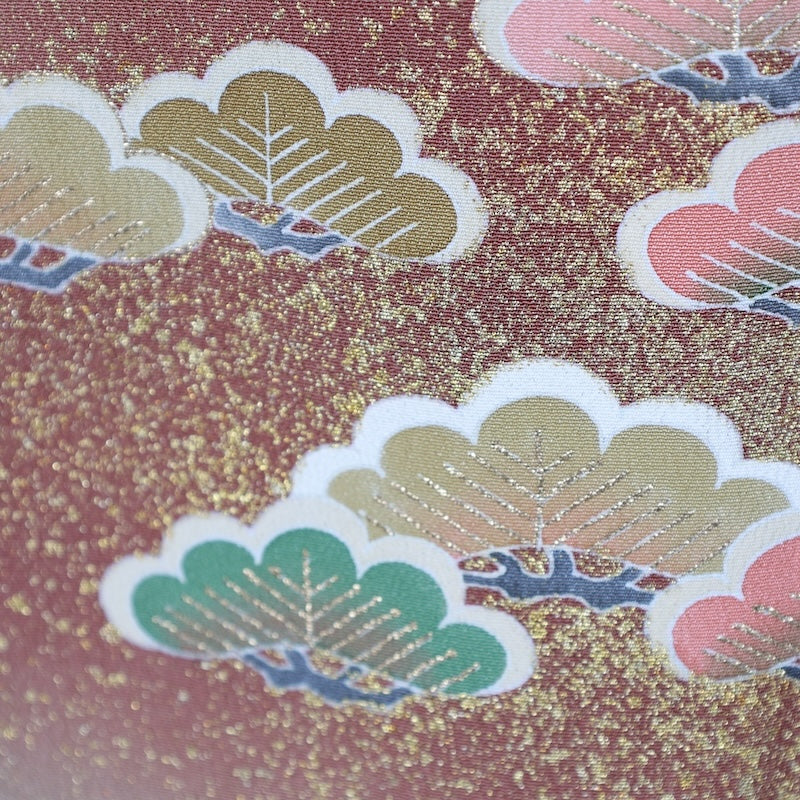 Japanese kimono used <Kurotomesode> M-size silk 100% /B726