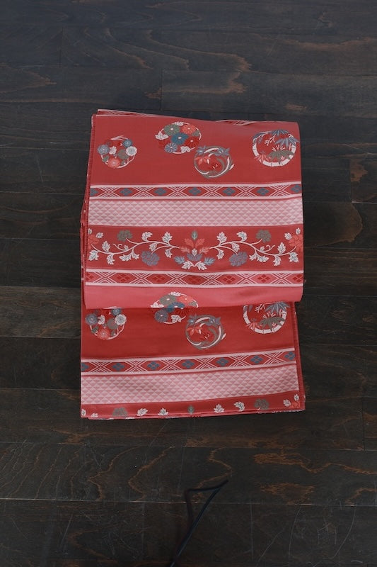 Japanese kimono sash belt (Nagoya-obi) polyester /KK21