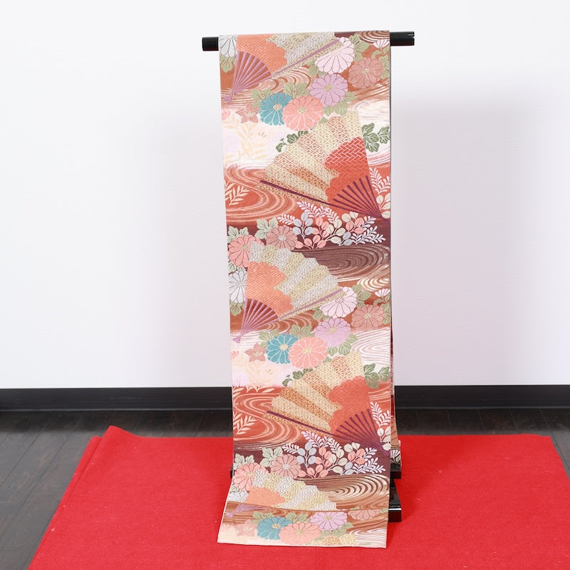 Japanese kimono used sash belt (hukuro-obi) 100% silk / T338