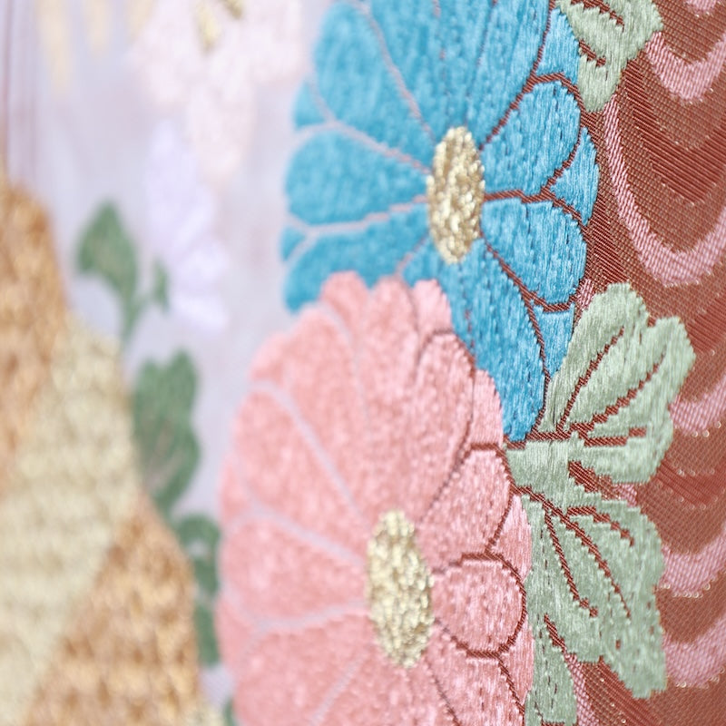 Japanese kimono used sash belt (hukuro-obi) 100% silk / T338