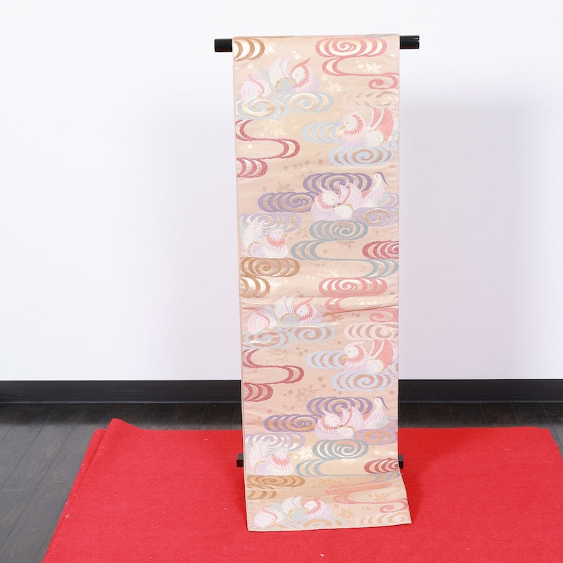 Japanese kimono used sash belt (hukuro-obi) 100% silk / T337