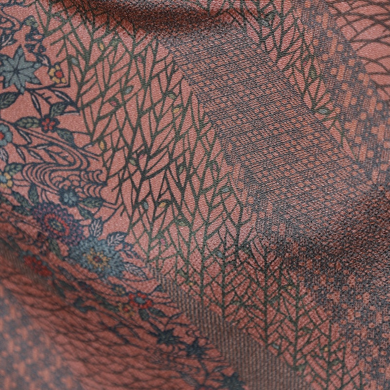 Japanese kimono used <Komon> Msize silk 100% /B723