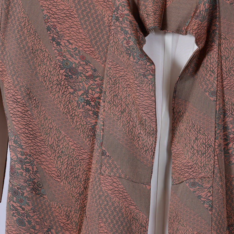 Japanese kimono used <Komon> Msize silk 100% /B723