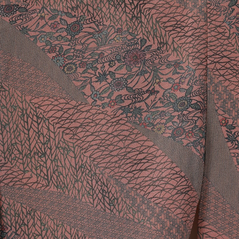 Japanese kimono used <Komon> Msize silk 100% /B723