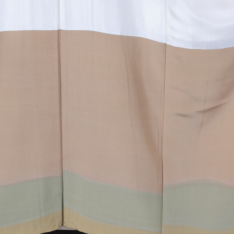 Japanese kimono used <houmongi> M-size silk 100% /B721