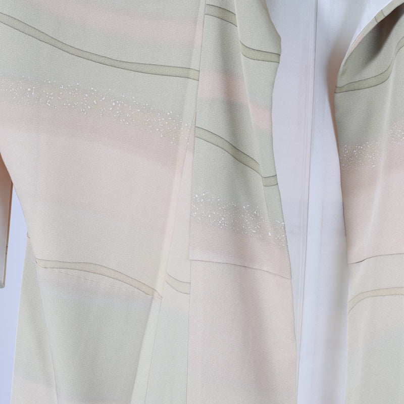 Japanese kimono used <houmongi> M-size silk 100% /B721