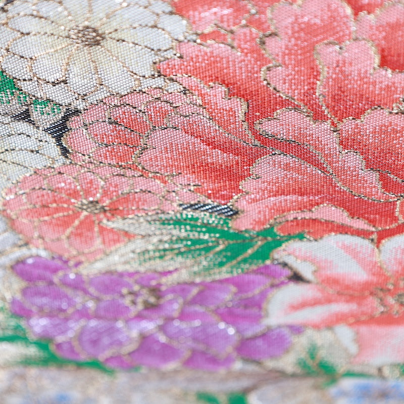 Japanese kimono used sash belt (obi) 100% silk / T334