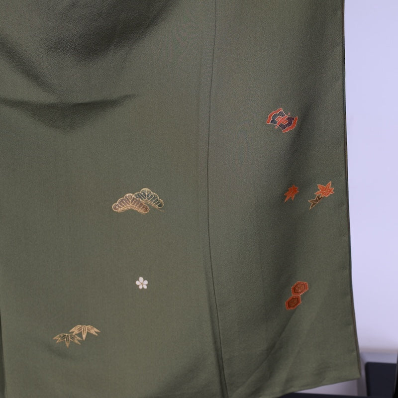 Japanese kimono used <komon> M-size silk 100% /B720