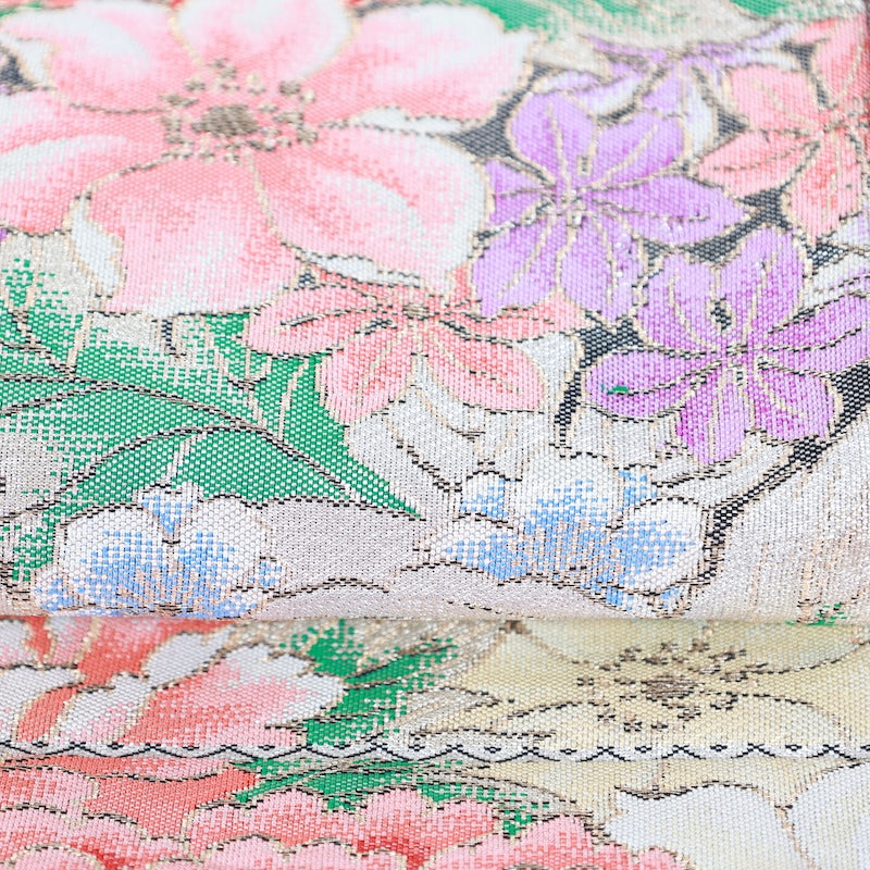 Japanese kimono used sash belt (obi) 100% silk / T334