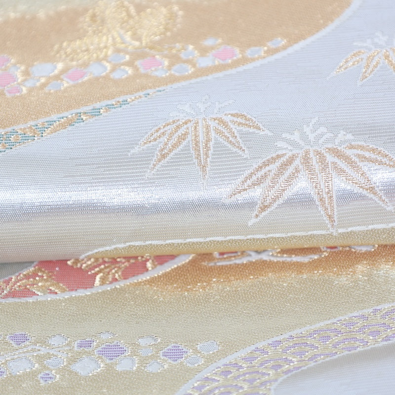 Japanese kimono used sash belt (hukuro-obi) 100% silk / T328