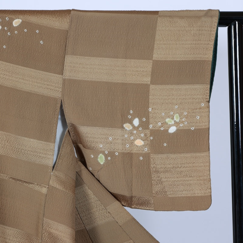 Japanese kimono used <houmongi> M-size silk 100% /B717