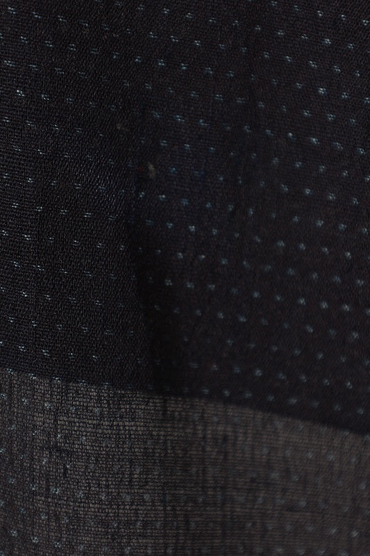 Men's summer used silk pongee, indigo, handwoven, B1557