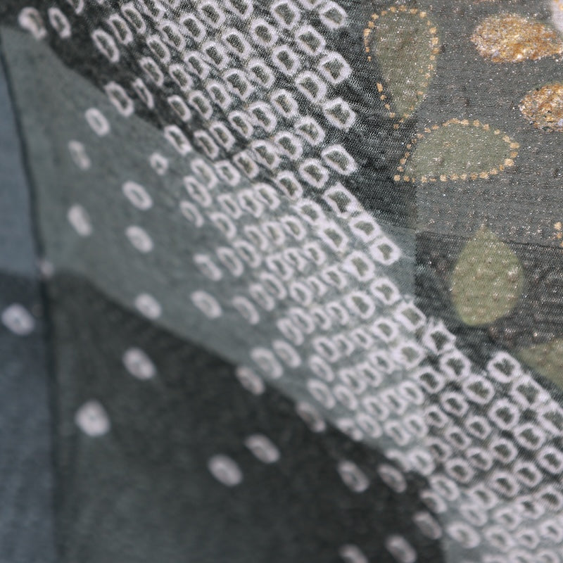 Japanese kimono used <houmongi> M-size silk 100% /B717