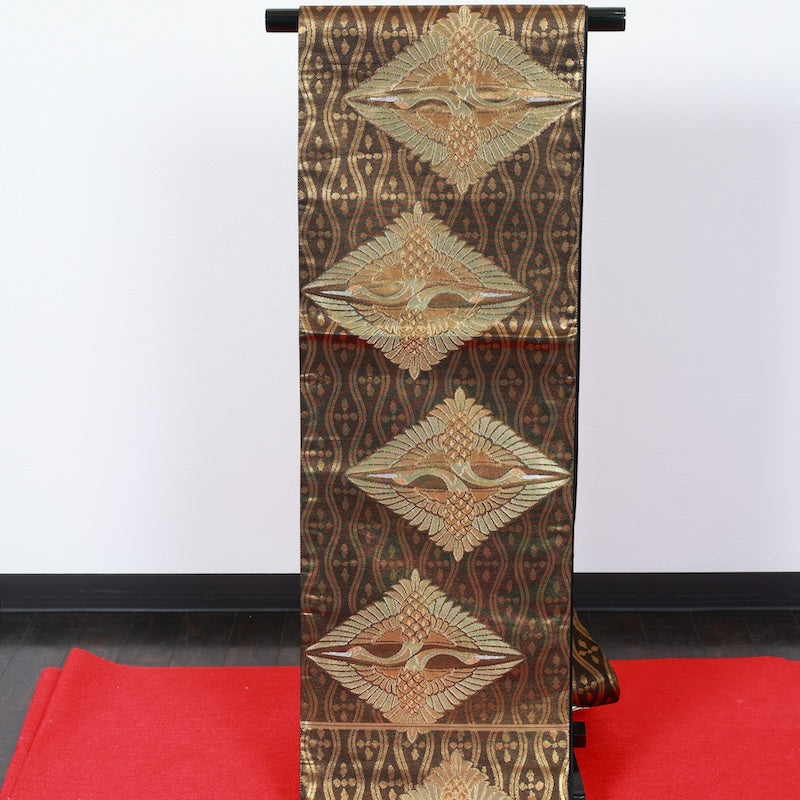 Japanese kimono used sash belt (hukuro-obi) 100% silk / T330