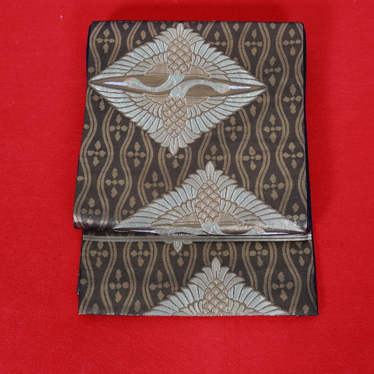 Japanese kimono used sash belt (hukuro-obi) 100% silk / T330