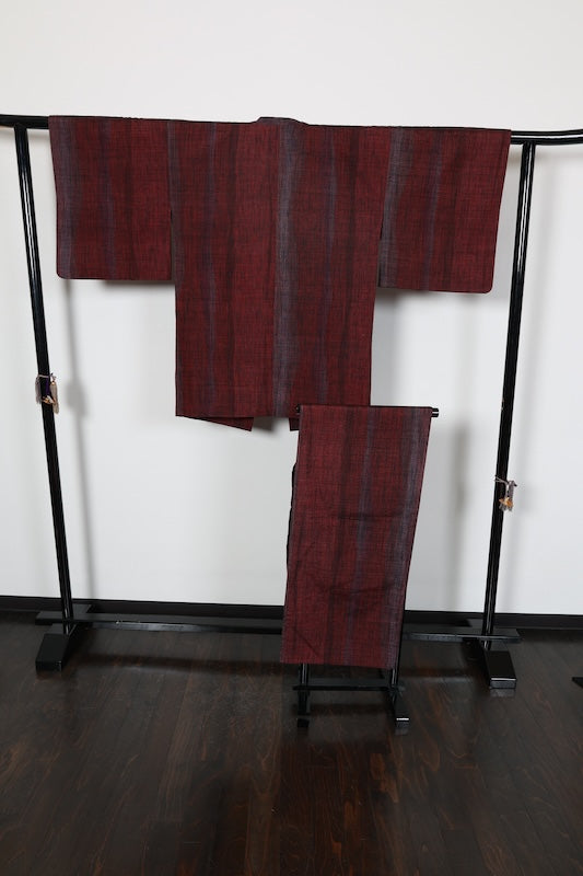 Two-piece kimono coat brown pre-owned /AZ118