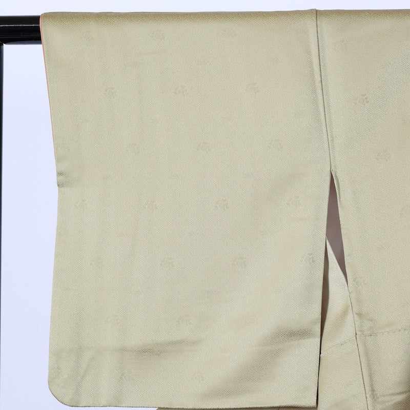 Japanese kimono used <houmongi> M-size silk 100% /B735