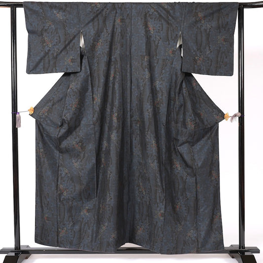 Japanese kimono (Tsumugi) M-size 100% silk / B61