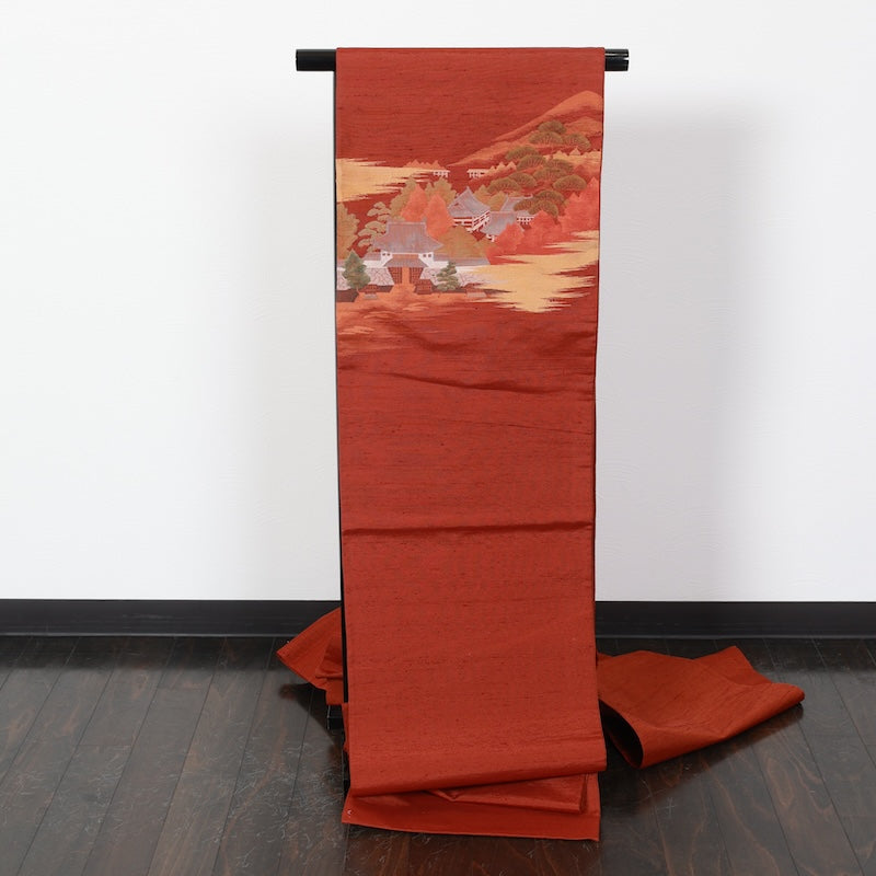 Japanese kimono used sash belt (hukuro-obi) 100% silk / T347