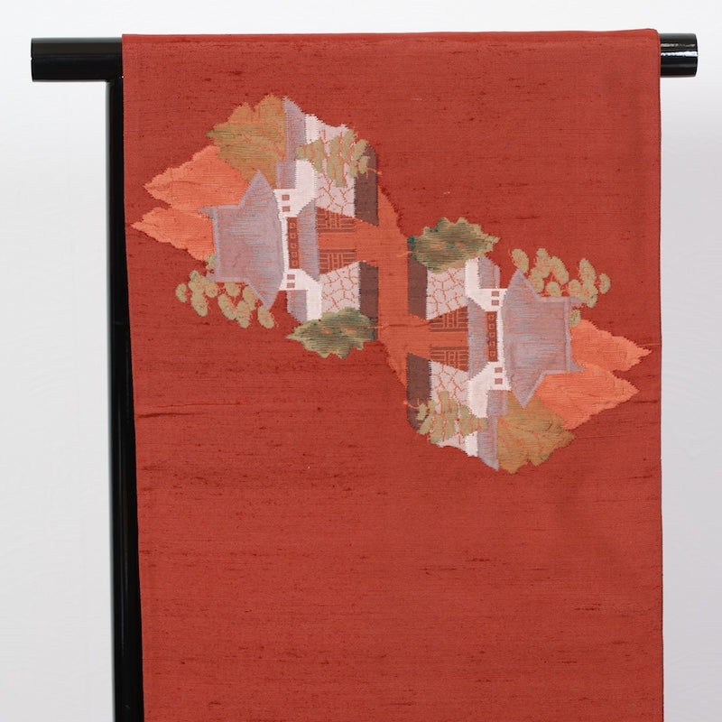 Japanese kimono used sash belt (hukuro-obi) 100% silk / T347
