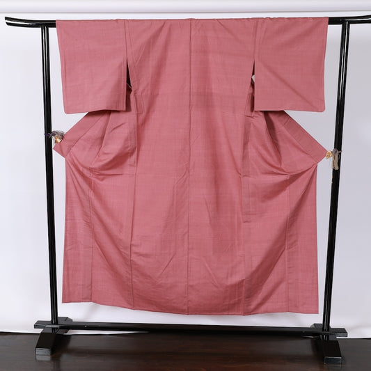 Japanese kimono used <Tsumugi> Msize silk 100% /B744