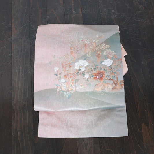 Japanese kimono used sash belt (nagoya-obi) 100% silk / T349