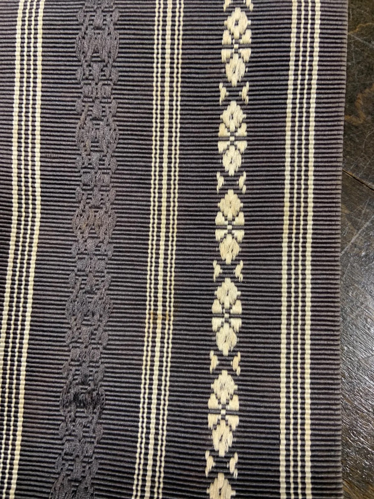 Japanese used Men's sash belt (Kaku-obi) silk /B863