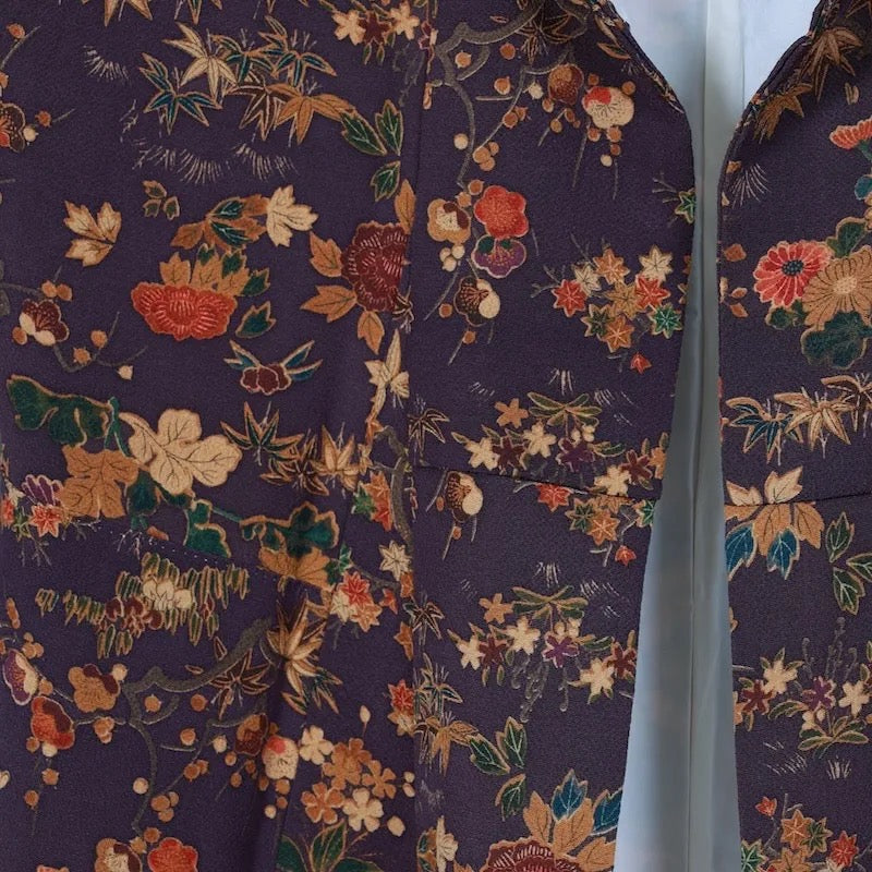 Japanese kimono used <Komon> Msize silk 100% /T108