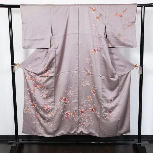Japanese kimono used <houmongi> Msize silk 100% /T109