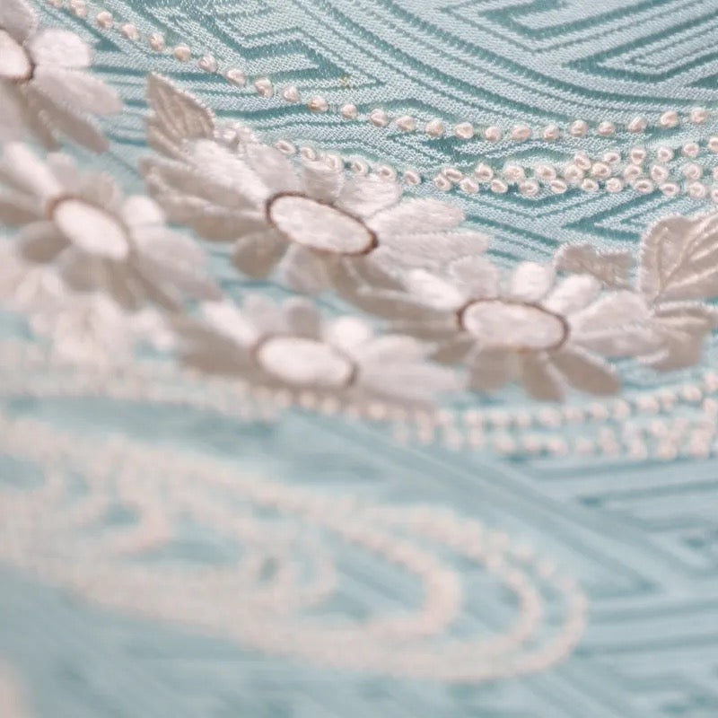 Japanese kimono used <Irotomesode> Msize silk 100% /T106