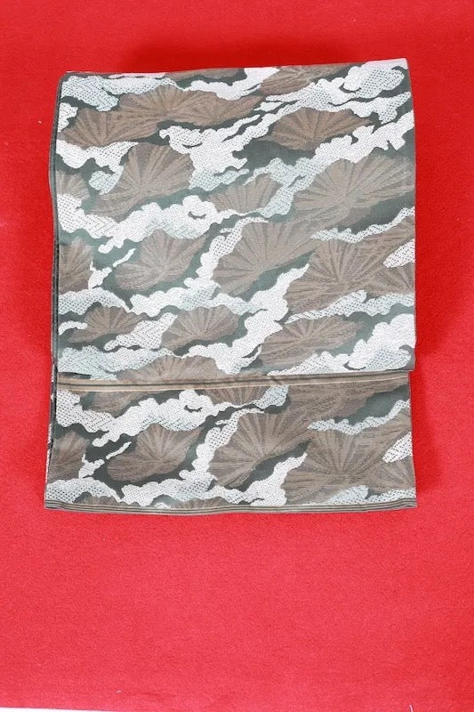 Japanese used sash belt (Fukuro-obi) Tetron/B1288