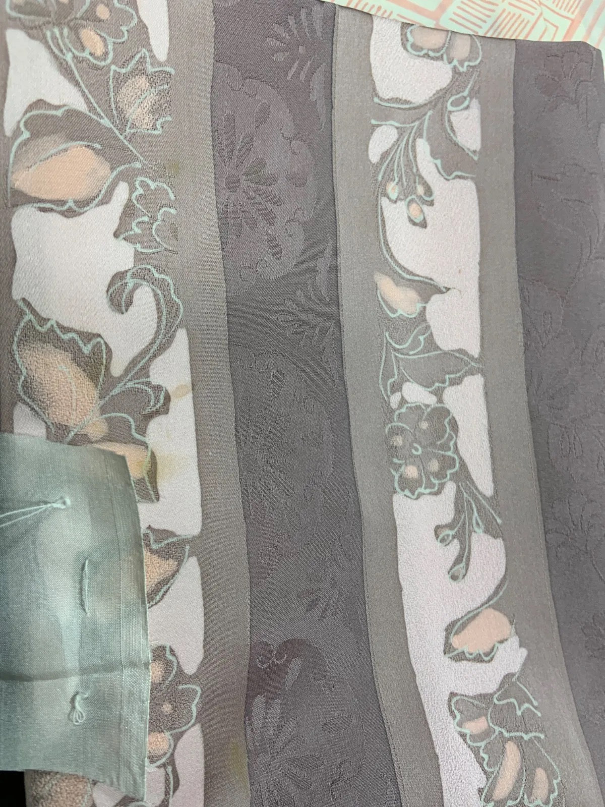 Japanese kimono Coat (Michiyuki) M-size 100% silk / B1197