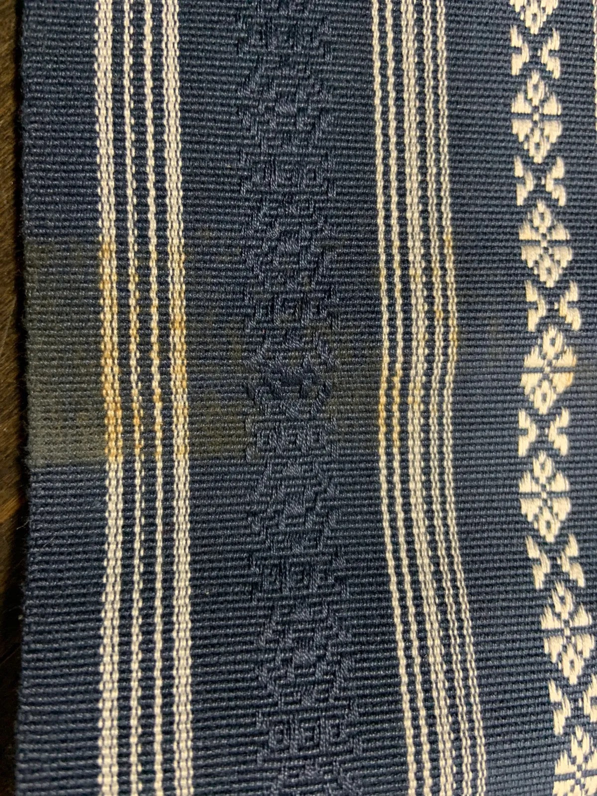 Japanese used Men's sash belt (Kaku-obi) cotton /B865