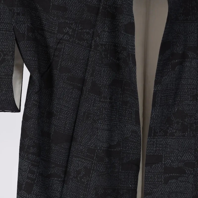 Japanese kimono used <Tsumugi> Msize silk 100% /K404