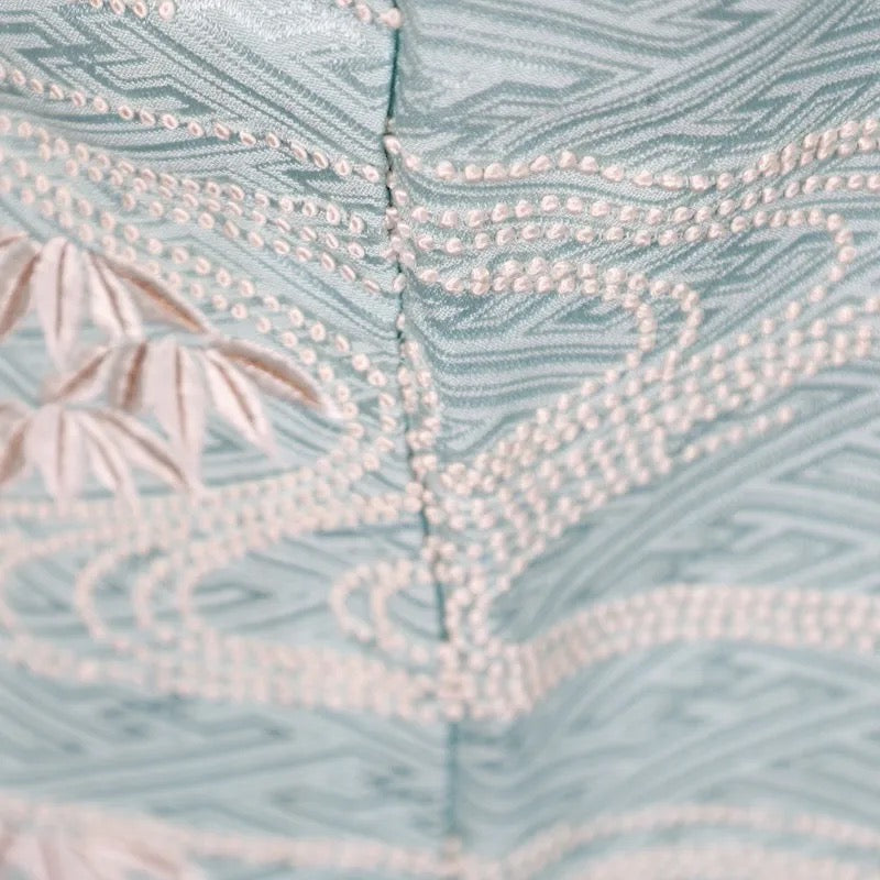 Japanese kimono used <Irotomesode> Msize silk 100% /T106