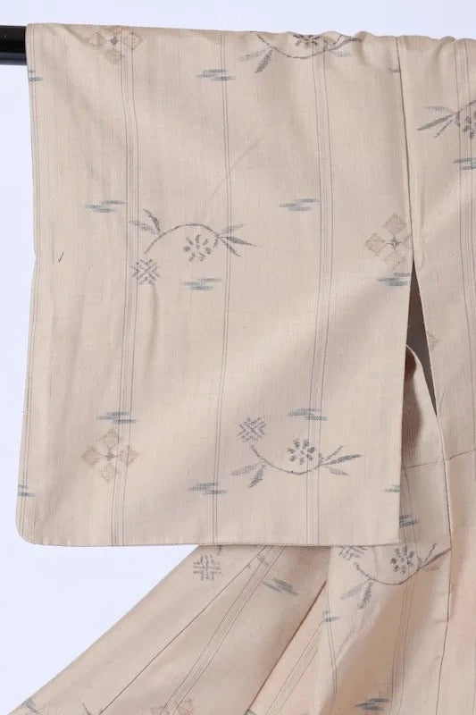 Japanese kimono Unused <Tsumugi> Msize silk 100% /K328