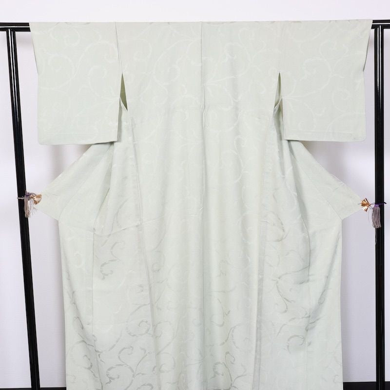 Japanese kimono used <Iromizi> Msize silk 100% /T103