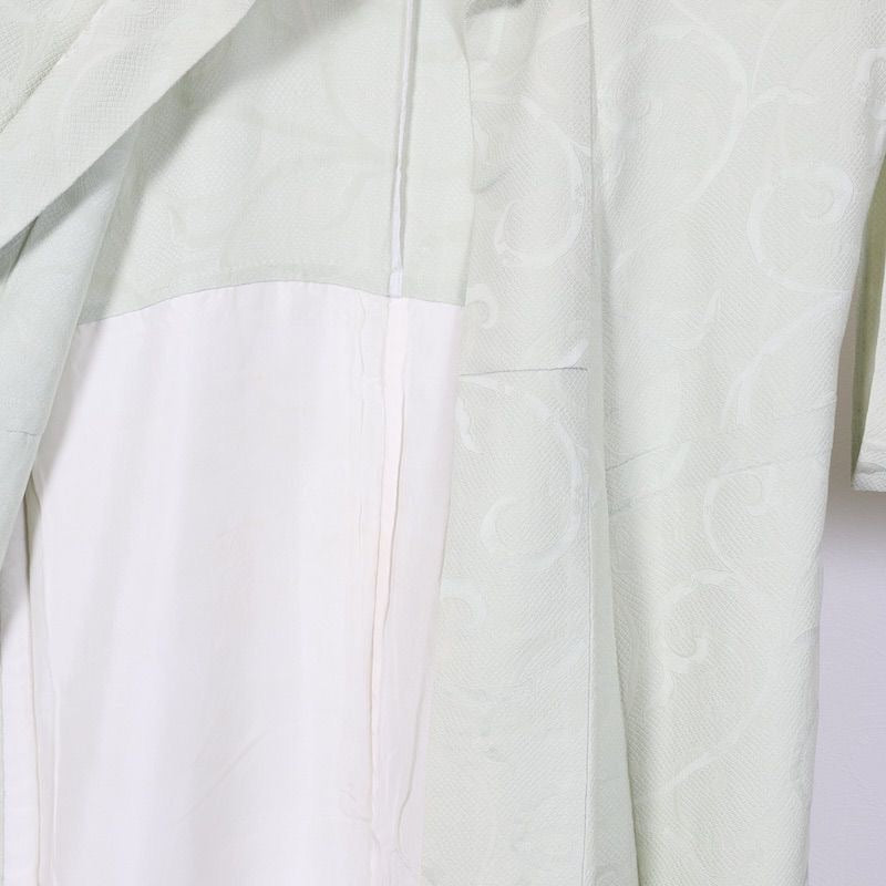 Japanese kimono used <Iromizi> Msize silk 100% /T103