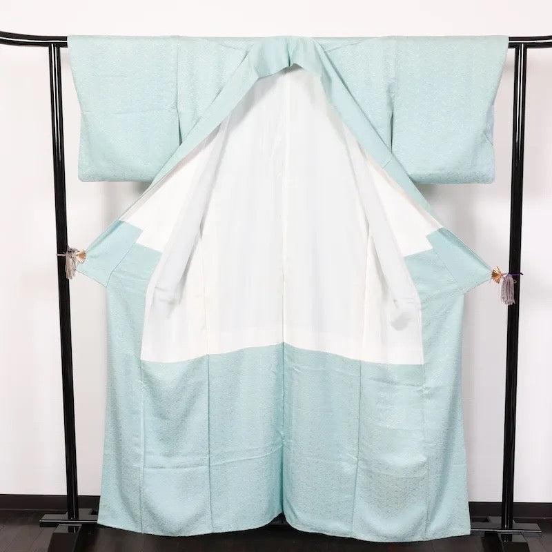 Japanese kimono used <Irotomesode> Msize silk 100% /T106