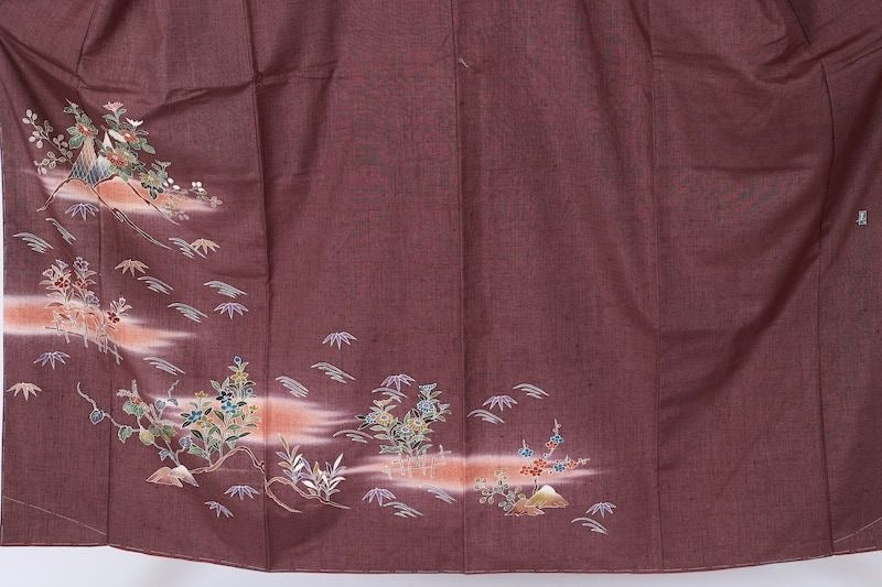 Japanese kimono Unused <houmongi> Msize silk 100% /T670