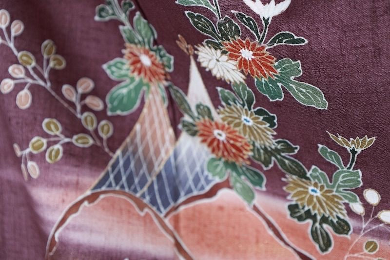 Japanese kimono Unused <houmongi> Msize silk 100% /T670