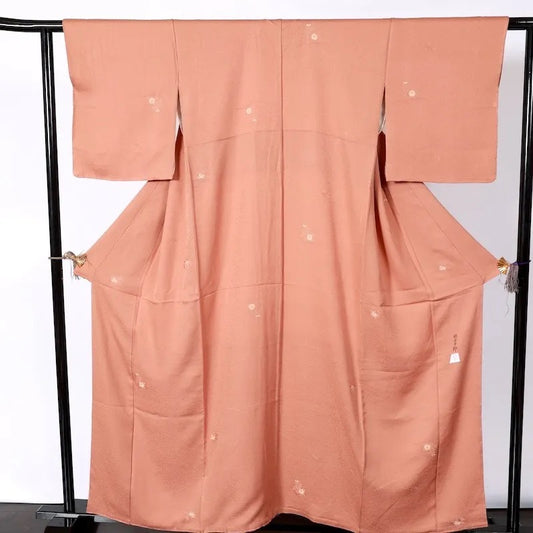 Japanese kimono used <muji> L size silk 100% /K73